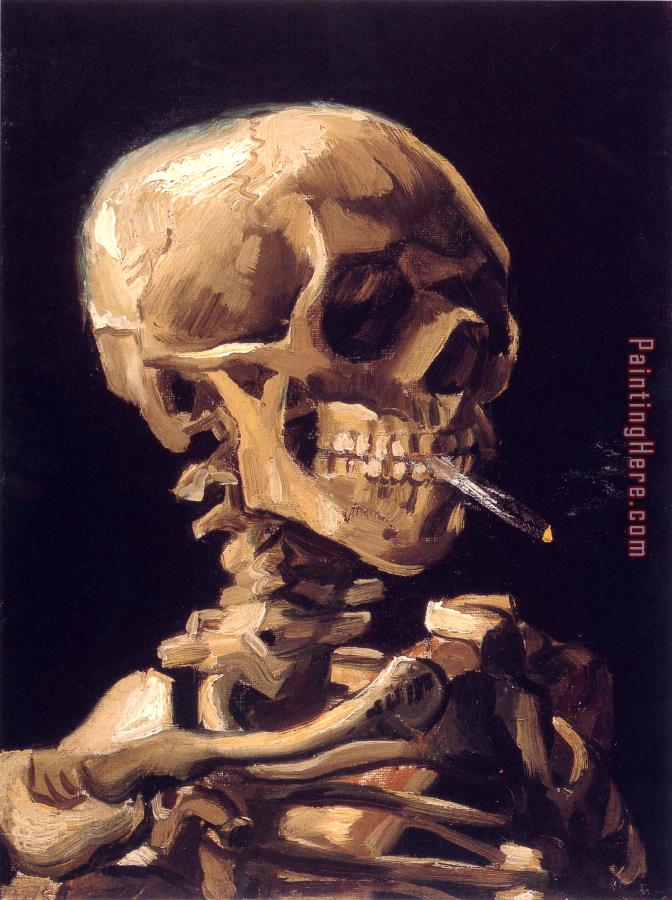 Vincent van Gogh Skull with a Burning Cigarette